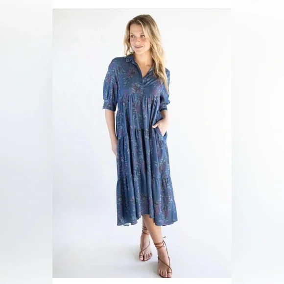 NATURAL LIFE | Dresses | Nwt Natural Life Rebecca Wisteria Midi Dress Size  L | Poshmark